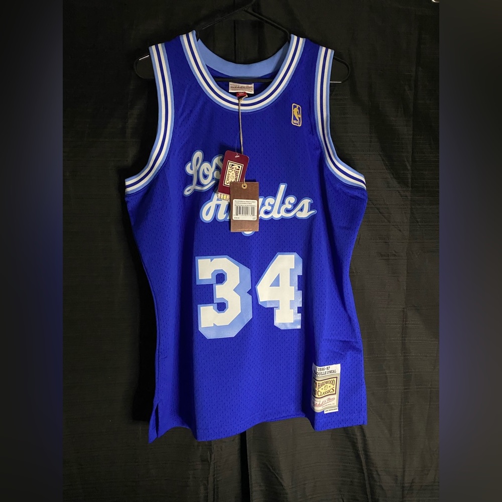 Mens Mitchell & Ness NBA Swingman Alternate Jersey LA Lakers  O'Neal 96 Sz Large